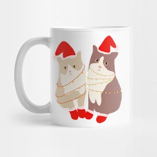 Christmas Kitten with Christmas Light Mug